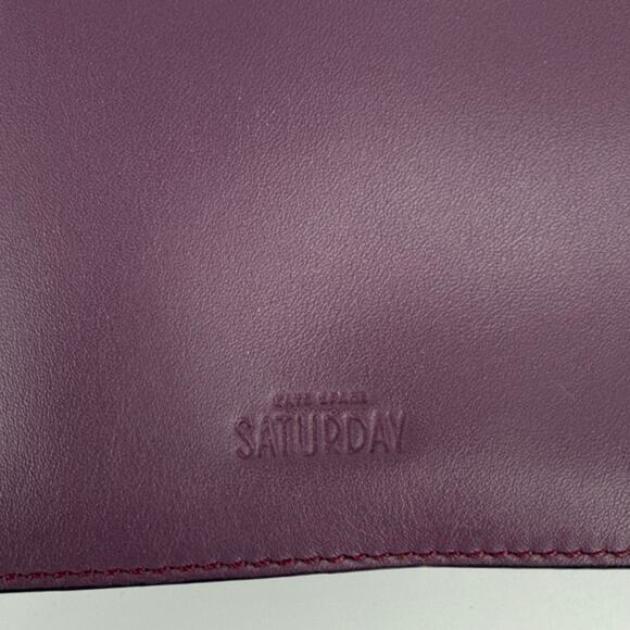 Kate Spade Saturday Women’s Leather Shoulder Bag Crossbody Purple Black White - Picture 6 of 7